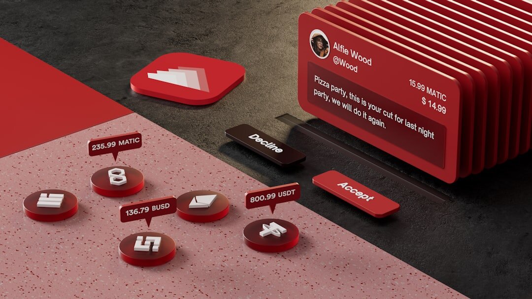 a group of red and white boxes